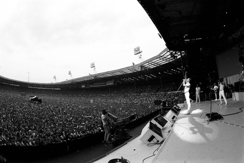 Queen performs at Live Aid in London in 1985. (Neal Preston)