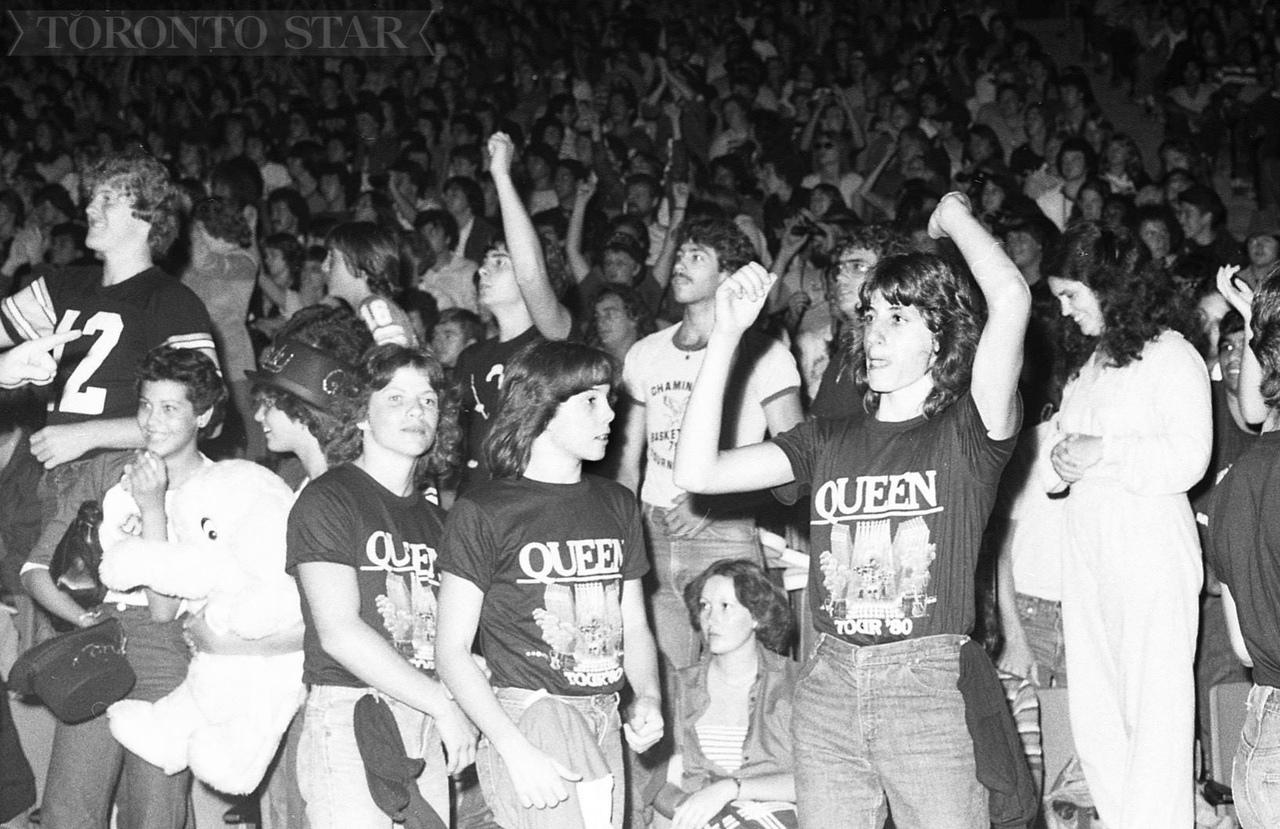 Фанаты на концерте Queen в Торонто, 30 августа 1980 года (Photo: Toronto Star)