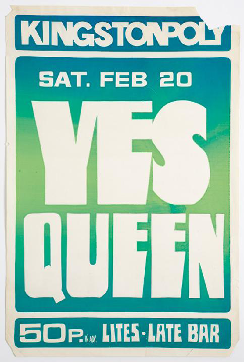 Афиша концерта Yes/Queen 20 февраля 1971 года