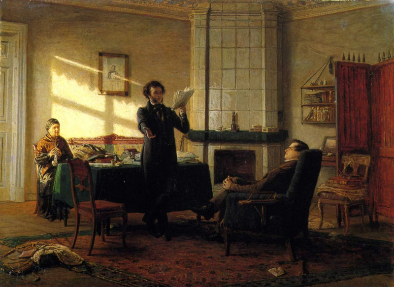 Н. Н. Ге "Александр Сергеевич Пушкин в селе Михайловском" (1875)